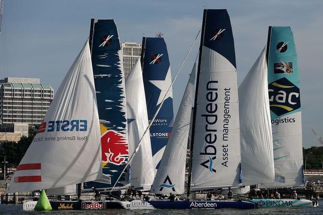 The Extreme 40 fleet will return to Singapore for the opening Act of the 2014 Series in February. - Extreme Sailing Series™ © Aberdeen Asset Management